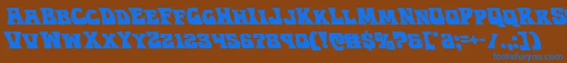 Hippocketleft Font – Blue Fonts on Brown Background
