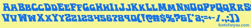 Hippocketleft Font – Blue Fonts on Yellow Background