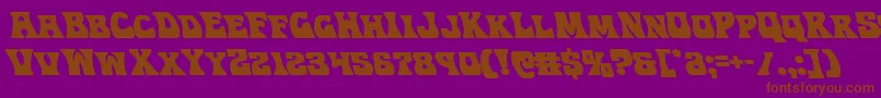 Hippocketleft Font – Brown Fonts on Purple Background