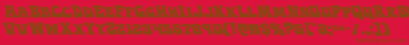 Hippocketleft Font – Brown Fonts on Red Background
