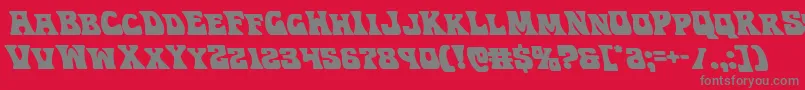 Hippocketleft Font – Gray Fonts on Red Background