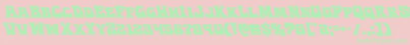 Hippocketleft Font – Green Fonts on Pink Background