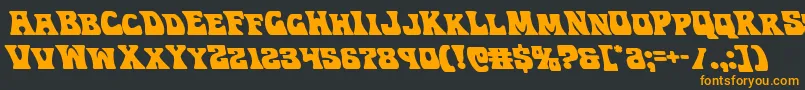 Hippocketleft Font – Orange Fonts on Black Background