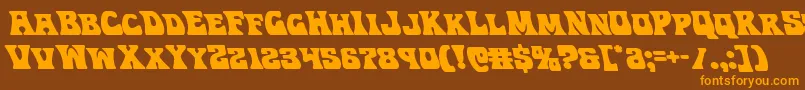 Hippocketleft Font – Orange Fonts on Brown Background