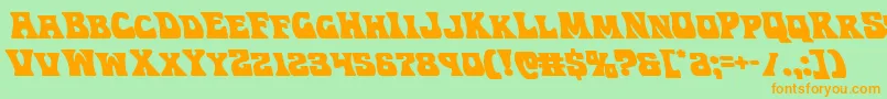 Hippocketleft Font – Orange Fonts on Green Background