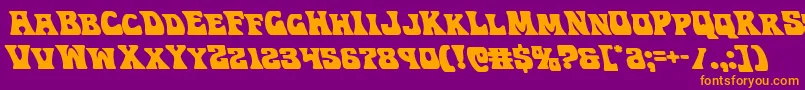 Hippocketleft Font – Orange Fonts on Purple Background