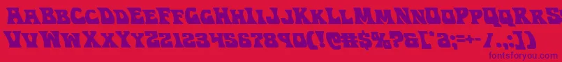 Hippocketleft Font – Purple Fonts on Red Background