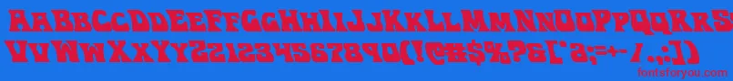 Hippocketleft Font – Red Fonts on Blue Background