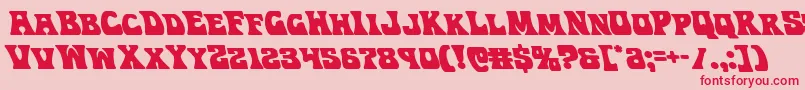 Fonte Hippocketleft – fontes vermelhas em um fundo rosa