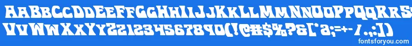 Hippocketleft Font – White Fonts on Blue Background