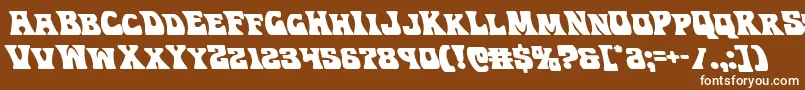 Hippocketleft Font – White Fonts on Brown Background