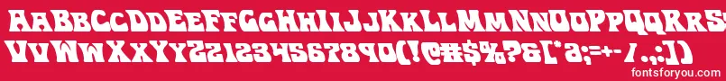 フォントHippocketleft – 赤い背景に白い文字