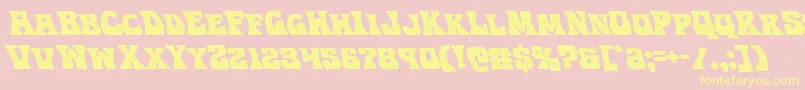Hippocketleft Font – Yellow Fonts on Pink Background