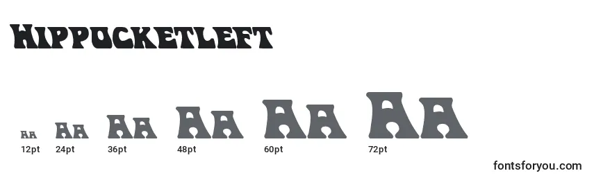 Hippocketleft Font Sizes