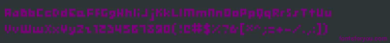 フォントHooge0455 – 黒い背景に紫のフォント