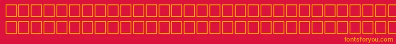 NantunRegular-Schriftart – Orangefarbene Schriften auf rotem Hintergrund