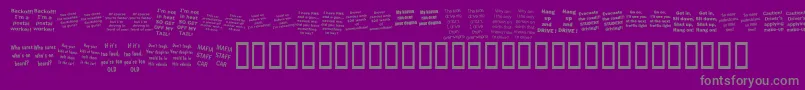 KrDriverz-Schriftart – Graue Schriften auf violettem Hintergrund