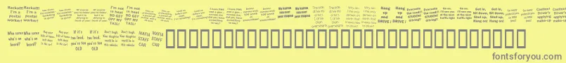 KrDriverz Font – Gray Fonts on Yellow Background