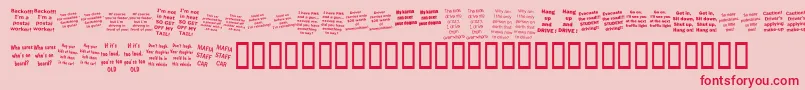 KrDriverz-Schriftart – Rote Schriften auf rosa Hintergrund