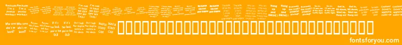 KrDriverz Font – White Fonts on Orange Background