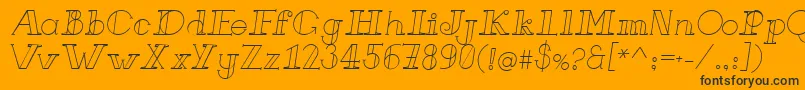 FrenchForgeItalic Font – Black Fonts on Orange Background