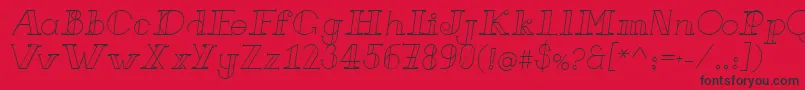 FrenchForgeItalic Font – Black Fonts on Red Background
