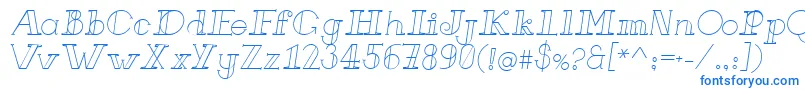 FrenchForgeItalic Font – Blue Fonts on White Background