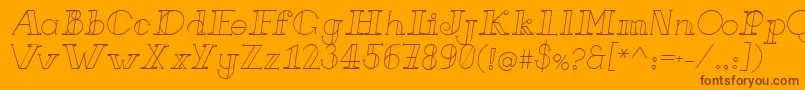 FrenchForgeItalic Font – Brown Fonts on Orange Background