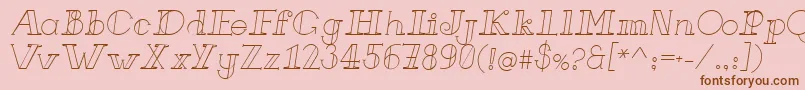 FrenchForgeItalic Font – Brown Fonts on Pink Background