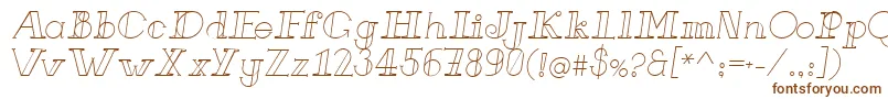 FrenchForgeItalic Font – Brown Fonts on White Background