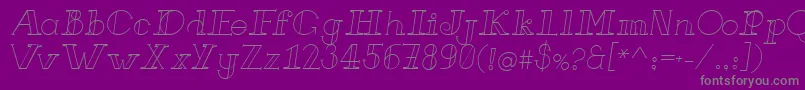 fuente FrenchForgeItalic – Fuentes Grises Sobre Fondo Morado