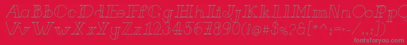 FrenchForgeItalic Font – Gray Fonts on Red Background