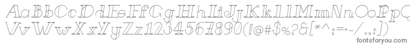 Шрифт FrenchForgeItalic – серые шрифты на белом фоне