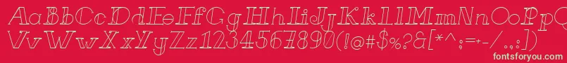 FrenchForgeItalic Font – Green Fonts on Red Background