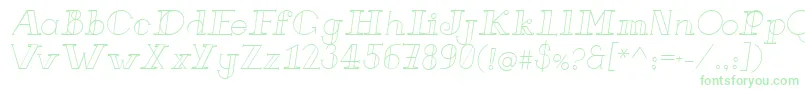 FrenchForgeItalic Font – Green Fonts on White Background
