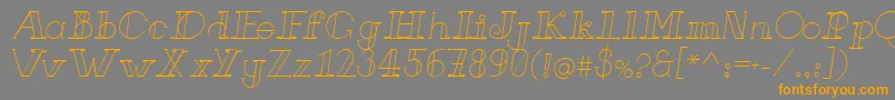 FrenchForgeItalic Font – Orange Fonts on Gray Background