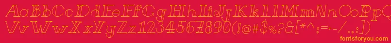 FrenchForgeItalic Font – Orange Fonts on Red Background