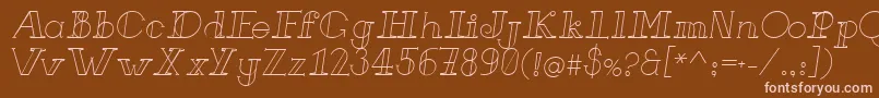 FrenchForgeItalicフォントについての詳細 フォントFrenchForgeItalic – 茶色の背景にピンクのフォント