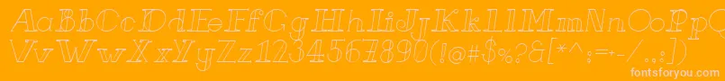 FrenchForgeItalic-Schriftart – Rosa Schriften auf orangefarbenem Hintergrund