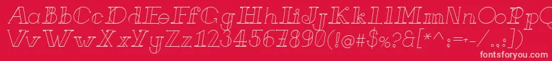 FrenchForgeItalic Font – Pink Fonts on Red Background