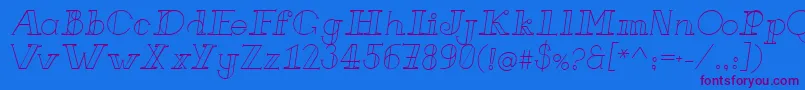 FrenchForgeItalic Font – Purple Fonts on Blue Background