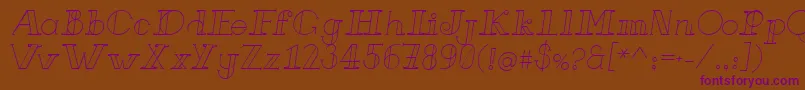 FrenchForgeItalic Font – Purple Fonts on Brown Background