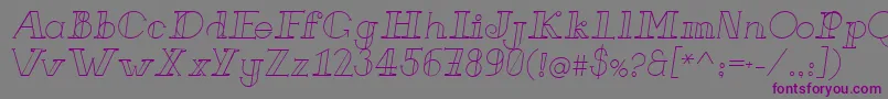 FrenchForgeItalic Font – Purple Fonts on Gray Background
