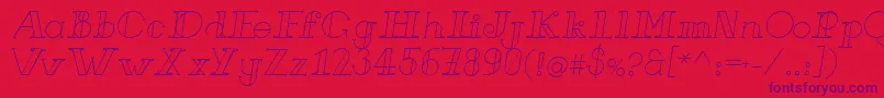 FrenchForgeItalic Font – Purple Fonts on Red Background