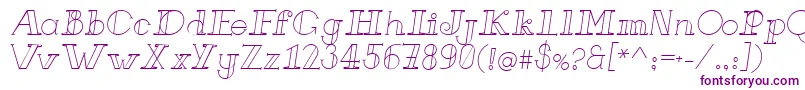 Czcionka FrenchForgeItalic – fioletowe czcionki