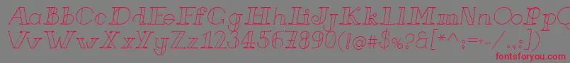 FrenchForgeItalic Font – Red Fonts on Gray Background