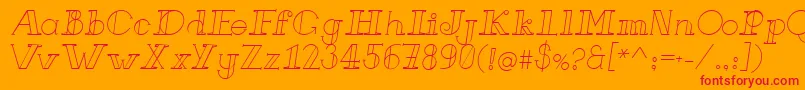 FrenchForgeItalic Font – Red Fonts on Orange Background