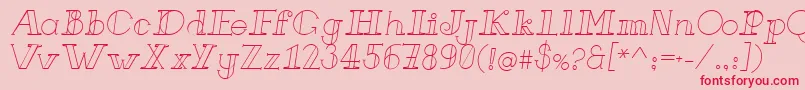FrenchForgeItalic Font – Red Fonts on Pink Background
