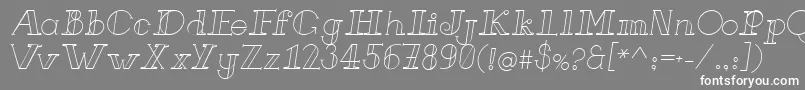 FrenchForgeItalic Font – White Fonts on Gray Background
