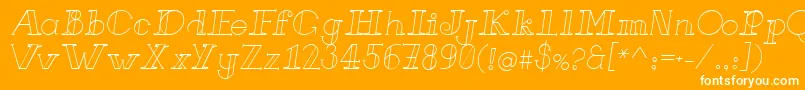 FrenchForgeItalic Font – White Fonts on Orange Background